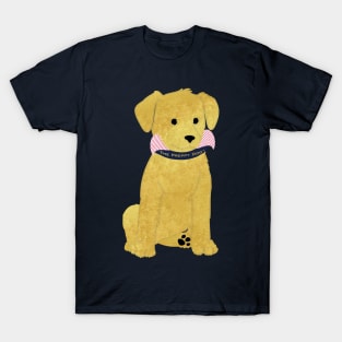 Cute Preppy Golden Retriever Puppy T-Shirt